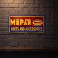 MOPAR PART & ACCESSORIES 810 X 380 METAL SIGN