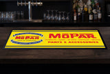 Mopar Premium Rubber-Backed Bar Runner on a bar top