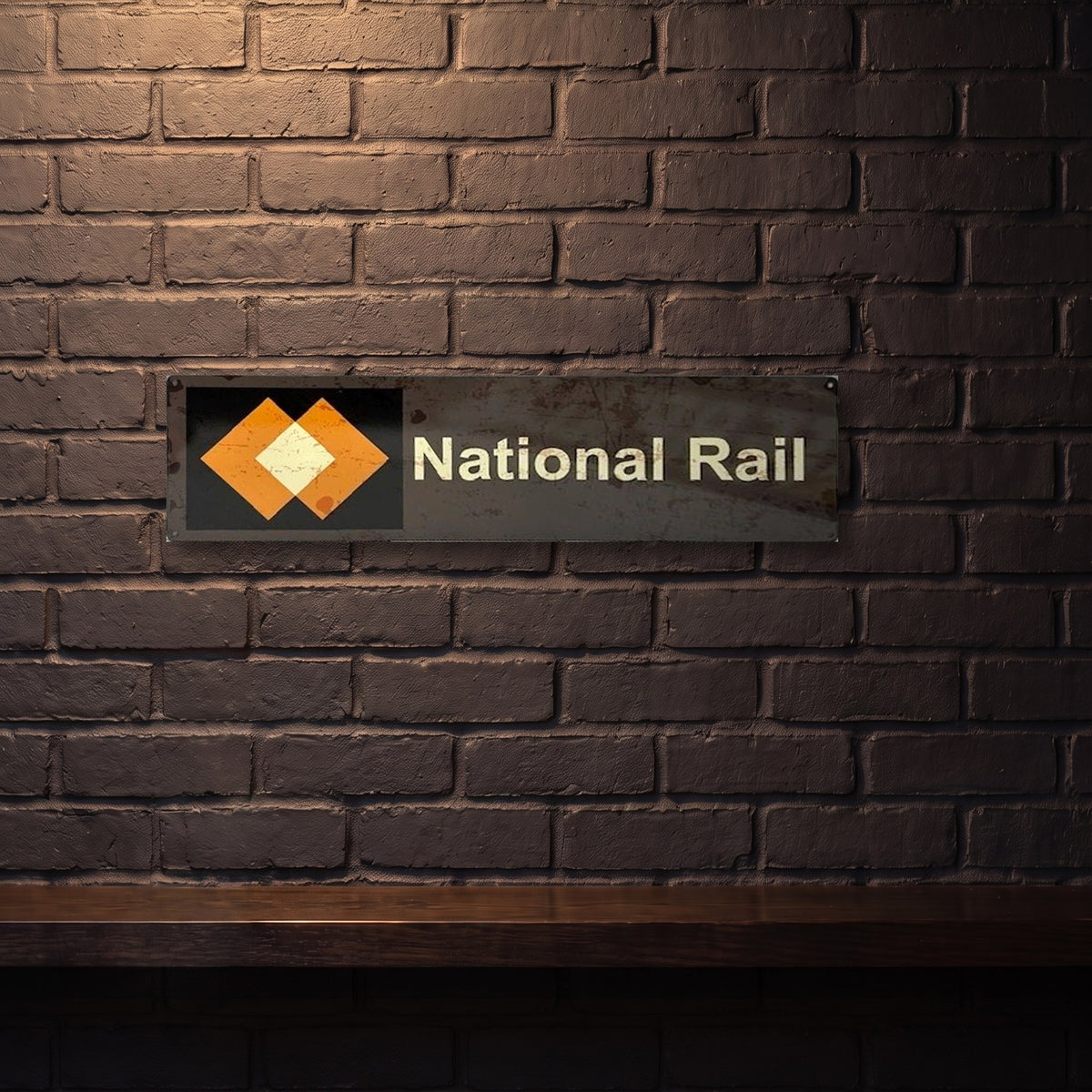 NATIONAL RAIL 800 MM X 200 MM METAL SIGN