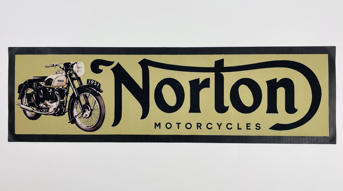 Norton Motorcycles Premium Rubber-Backed Bar Mat Runner