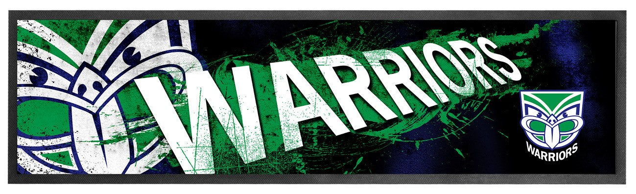 NZ Warriors NRL Premium Rubber-Backed Bar Mat Runner