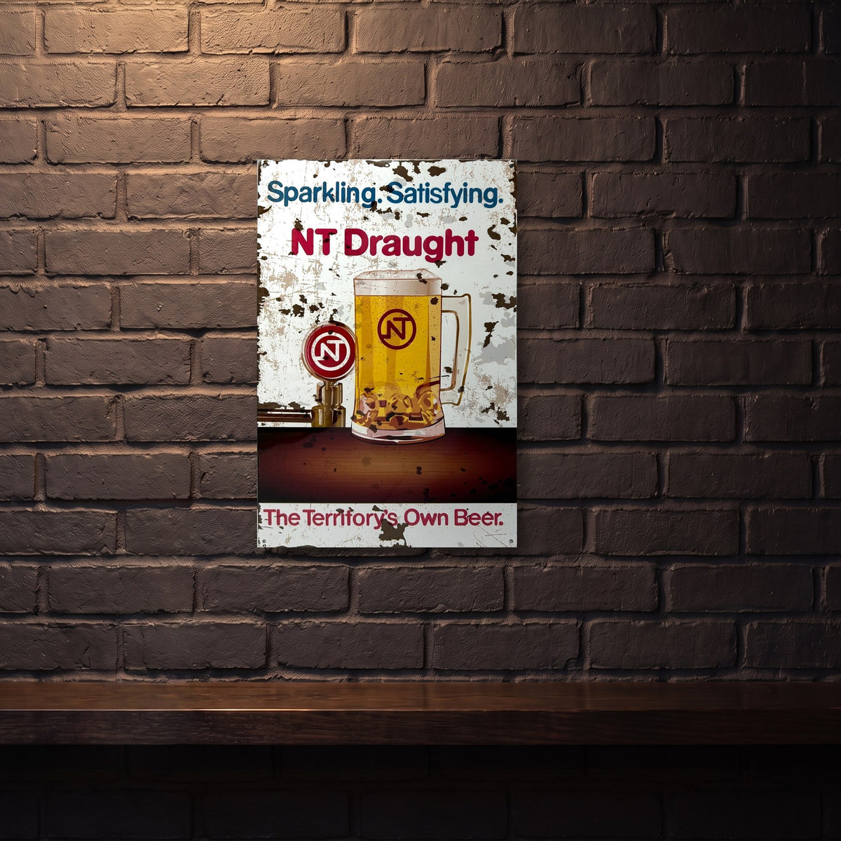 NT DRAUGHT 600 MM X 400 MM METAL SIGN