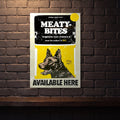 PAL MEATY BITES HUGE 810 MM X 555 MM METAL SIGN