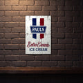 PAULS ICE CREAM 600 MM X 400 MM METAL SIGN