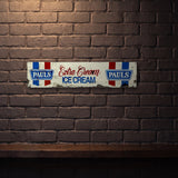 PAUL'S ICE CREAM 800 X 200 MM METAL SIGN