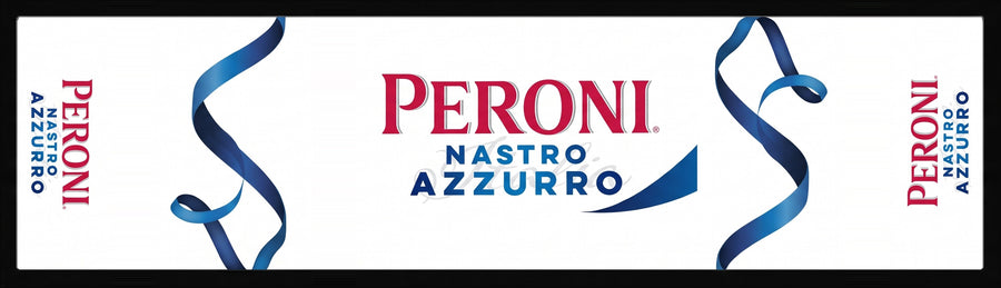 Peroni Nastro Azzurro Premium Rubber-Backed Bar Mat Runner