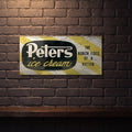PETERS ICE CREAM 810 X 380 METAL SIGN
