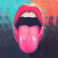 Pop Art Lips Bar Stool seat design flat - KC Design