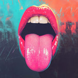 Pop Art Lips Bar Stool seat design flat - KC Design