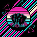 Retro Sunset design flat - the printed seat artwork