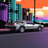 Retro City design flat - the printed seat artwork