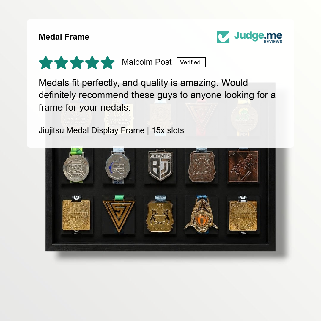 Jiu-Jitsu Medal Display Frame | 15x slots