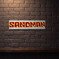 HOLDEN SANDMAN RED ORANGE 800 X 200 MM METAL SIGN
