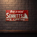 SENNITTS ICE CREAM 801 X 380 METAL SIGN