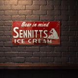 SENNITTS ICE CREAM 801 X 380 METAL SIGN