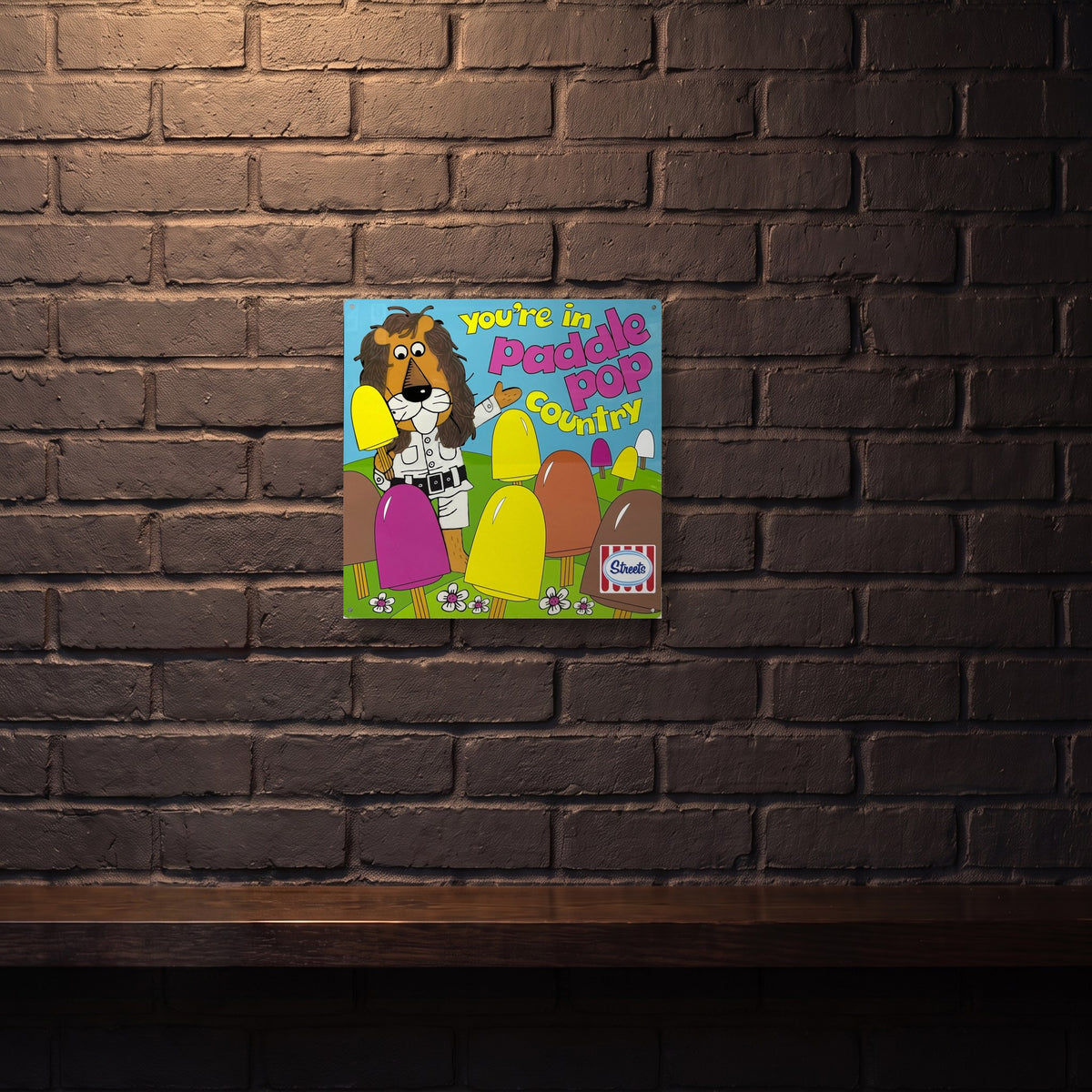 STREETS PADDLE POP 380 MM X 380 MM METAL SIGN
