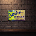 SUMMIT MOTOR OILS HC SLEIGH 600 MM X 400 MM METAL SIGN