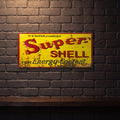 SUPER SHELL 810 X 380 MM METAL SIGN