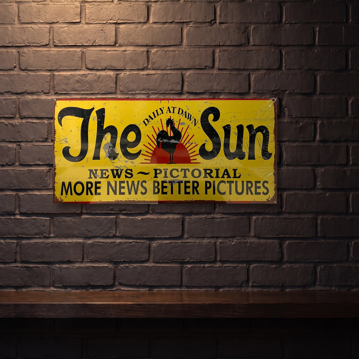 THE SUN NEWSPAPER 810 X 380 METAL SIGN