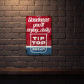 TIP TOP BREAD 600 MM X 400 MM METAL SIGN