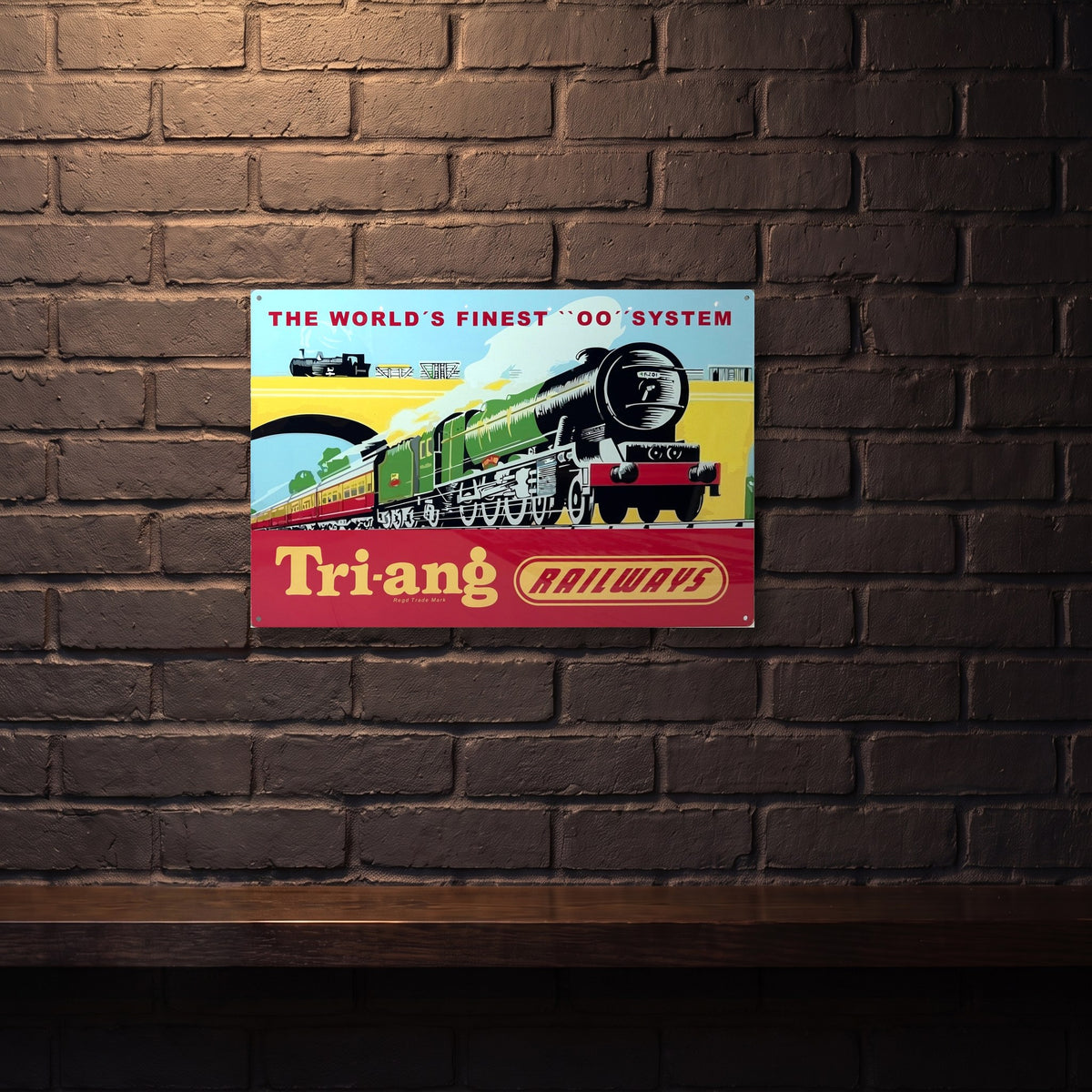 TRIANG HORNBY 600 MM X 400 MM METAL SIGN
