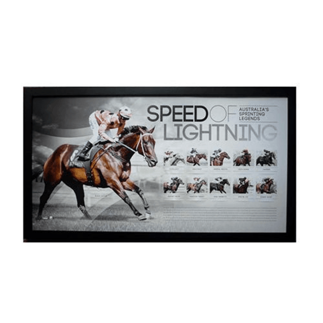 Black Caviar ‚Äì Speed of Lightning Framed Print - KING CAVE