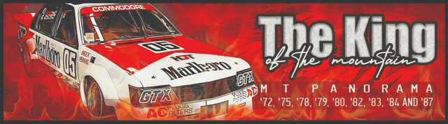 Peter Brock "King Of The Mountain" Premium Rubber-Backed Bar Mat Runner