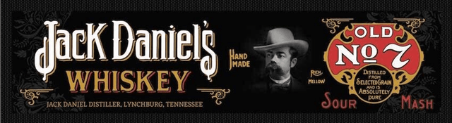 Jack Daniel's Whiskey Premium Rubber-Backed Bar Mat Runner - KING CAVE