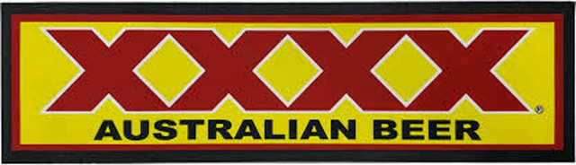 XXXX Australian Beer Premium Rubber-Backed Bar Mat Runner