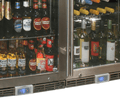 Rhino GSP1H-840-BW bar fridge - angle view