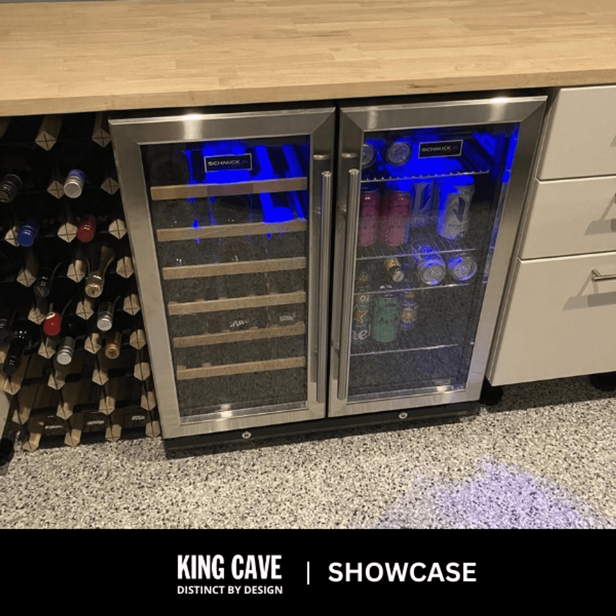 Schmick 165L Dual Zone Beer & Wine Bar Fridge – JC165 – JC165