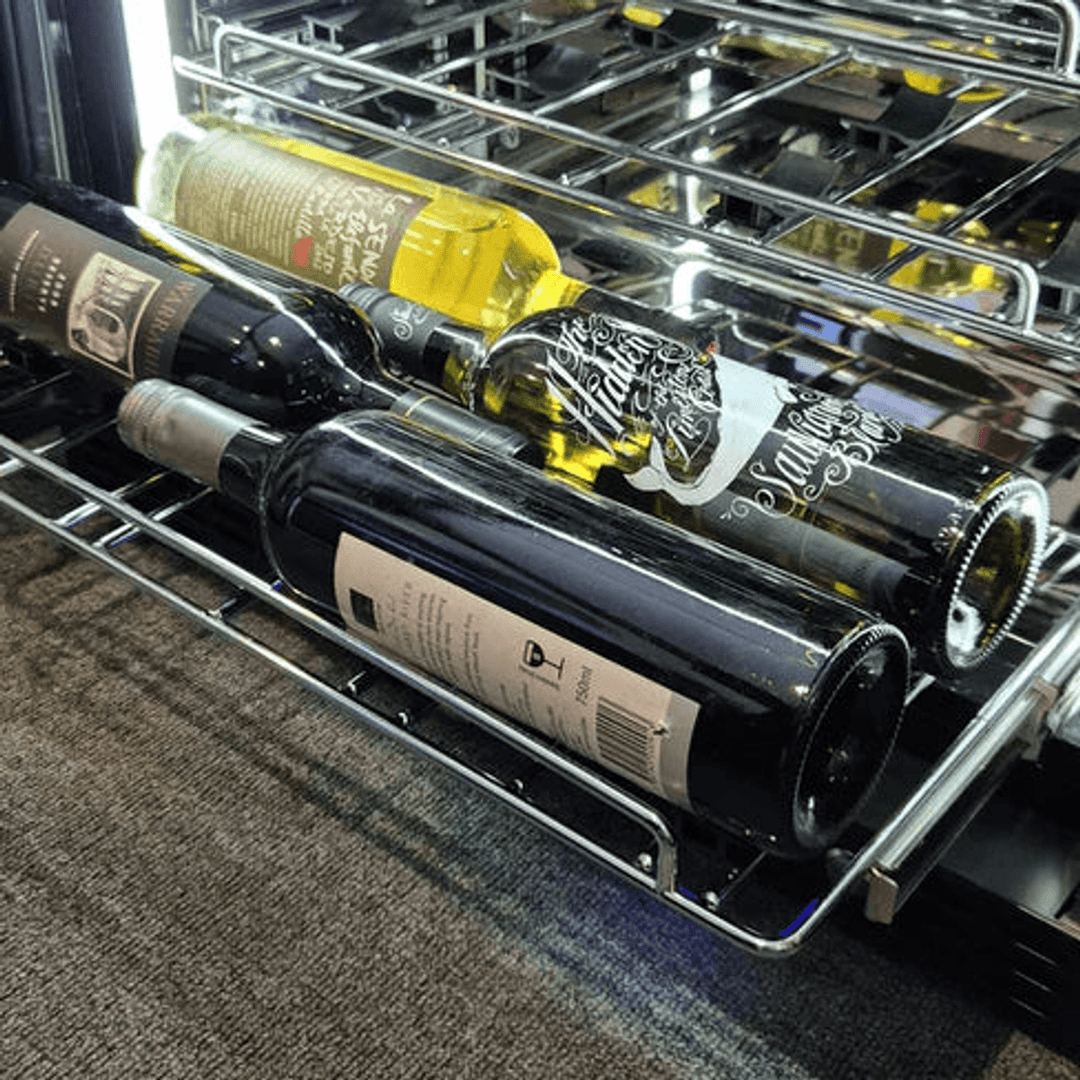 Bottom Shelf Mini Slide Out Wine Shelf — Half Size for Bottom | KING CAVE