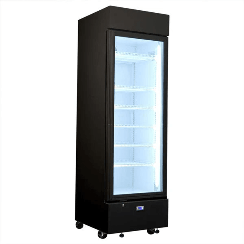 HUS-SC372B — Schmick HUS-SC372B bar fridge - glass door detail