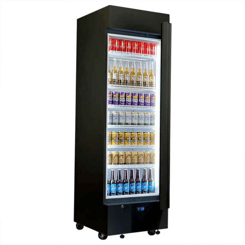 HUS-SC372B — Schmick HUS-SC372B bar fridge - glass door detail