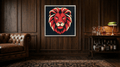 KC Lion Light Box in whiskey room
