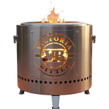 VB stainless steel dual-skin fire pit - licensed cut-out panel