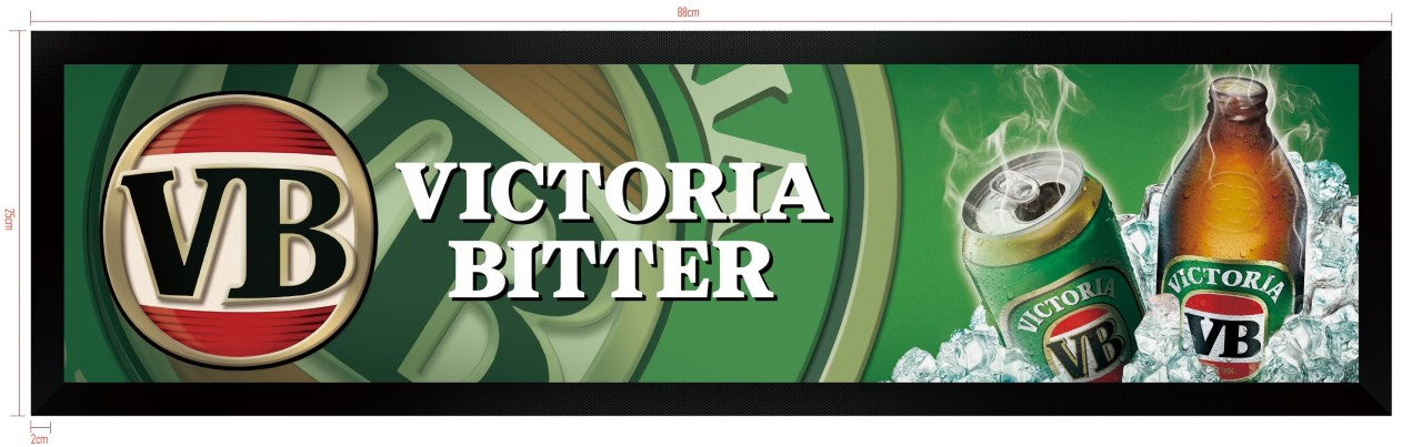 VB Victoria Bitter Premium Rubber-Backed Bar Mat Runner
