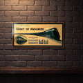 VICTORIAN RAILWAYS SPIRIT OF PROGRESS 810 X 380 MM METAL SIGN