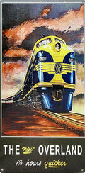 Victorian Railways the Overland Retro Metal Sign - 810 x 380mm