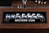 Western Star Premium Rubber-Backed Bar Mat Runner on a bar top
