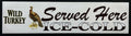 Wild Turkey "Served Here Ice Cold" Premium Rubber-Backed Bar Mat Runner