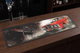 1971 Ford Falcon GT-HO Phase III Premium Rubber Bar Mat on a bar top