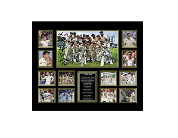 2019 Ashes Collage Framed - Official Cricket Australia Memorabilia - KING CAVE