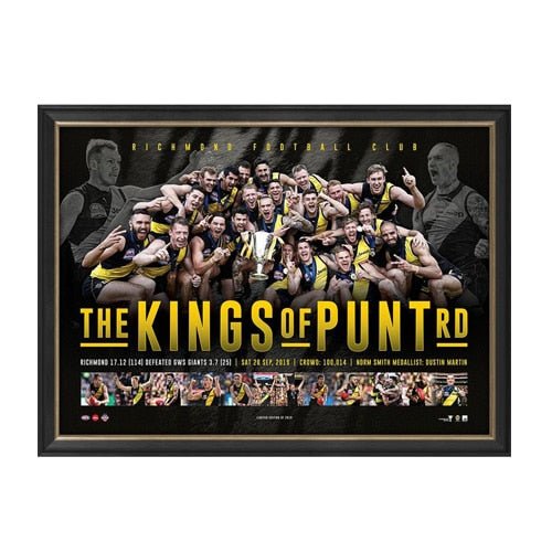 2019 Kings of Punt Road Richmond Premiers Print Framed - Official AFL Memorabilia - KING CAVE