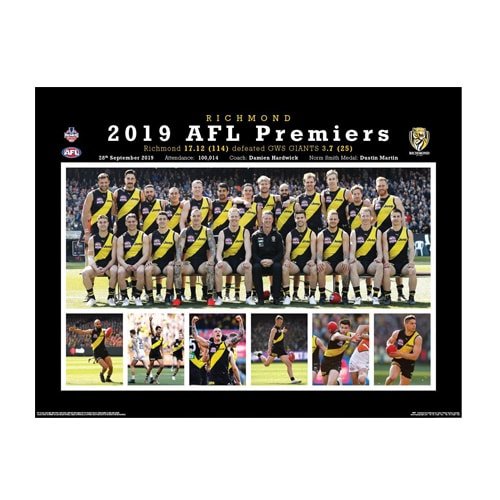 2019 Richmond Premiers Print Framed - Official AFL Memorabilia - KING CAVE