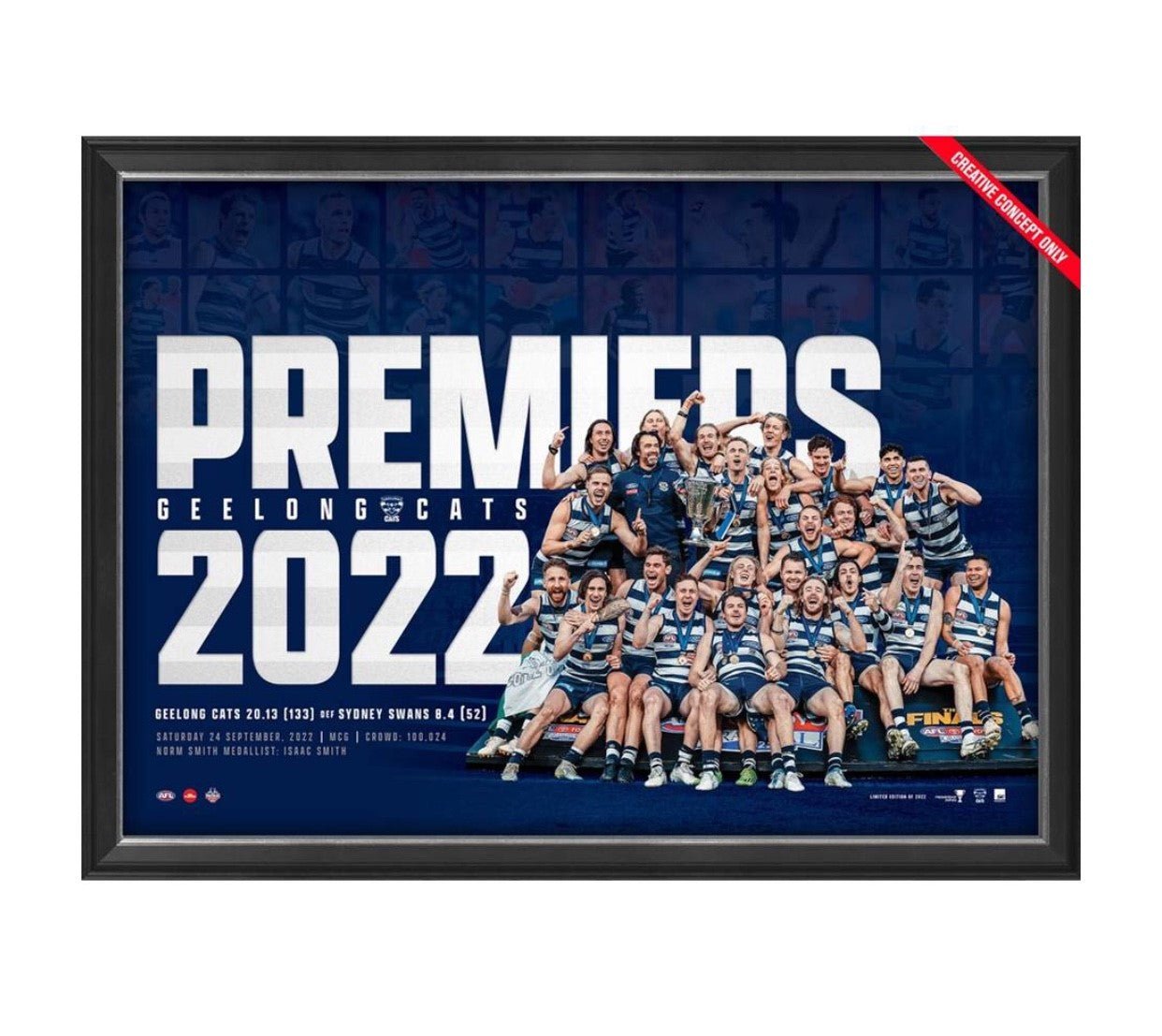 2022 Geelong Cats Premiers Print Framed - Official AFL Memorabilia - KING CAVE
