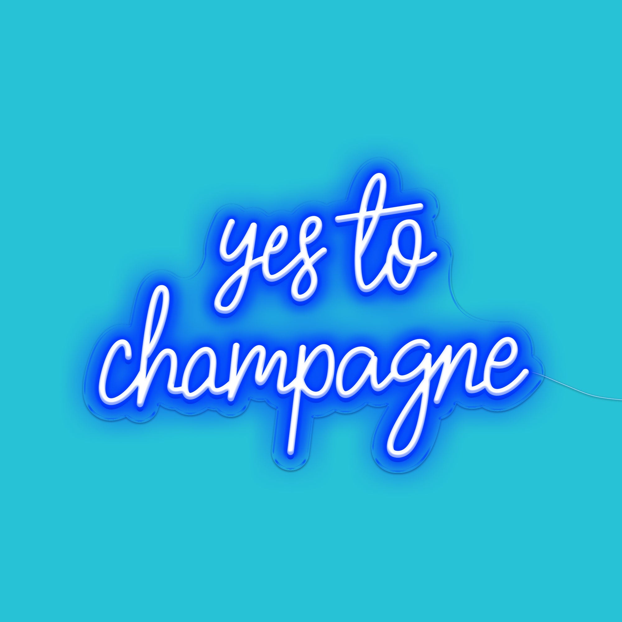 Yes to Champagne Bar Neon Sign