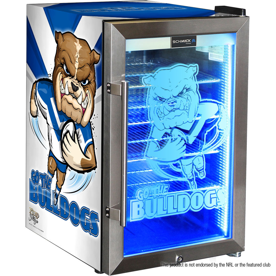 Bulldogs Rugby Team Design Club branded bar fridge