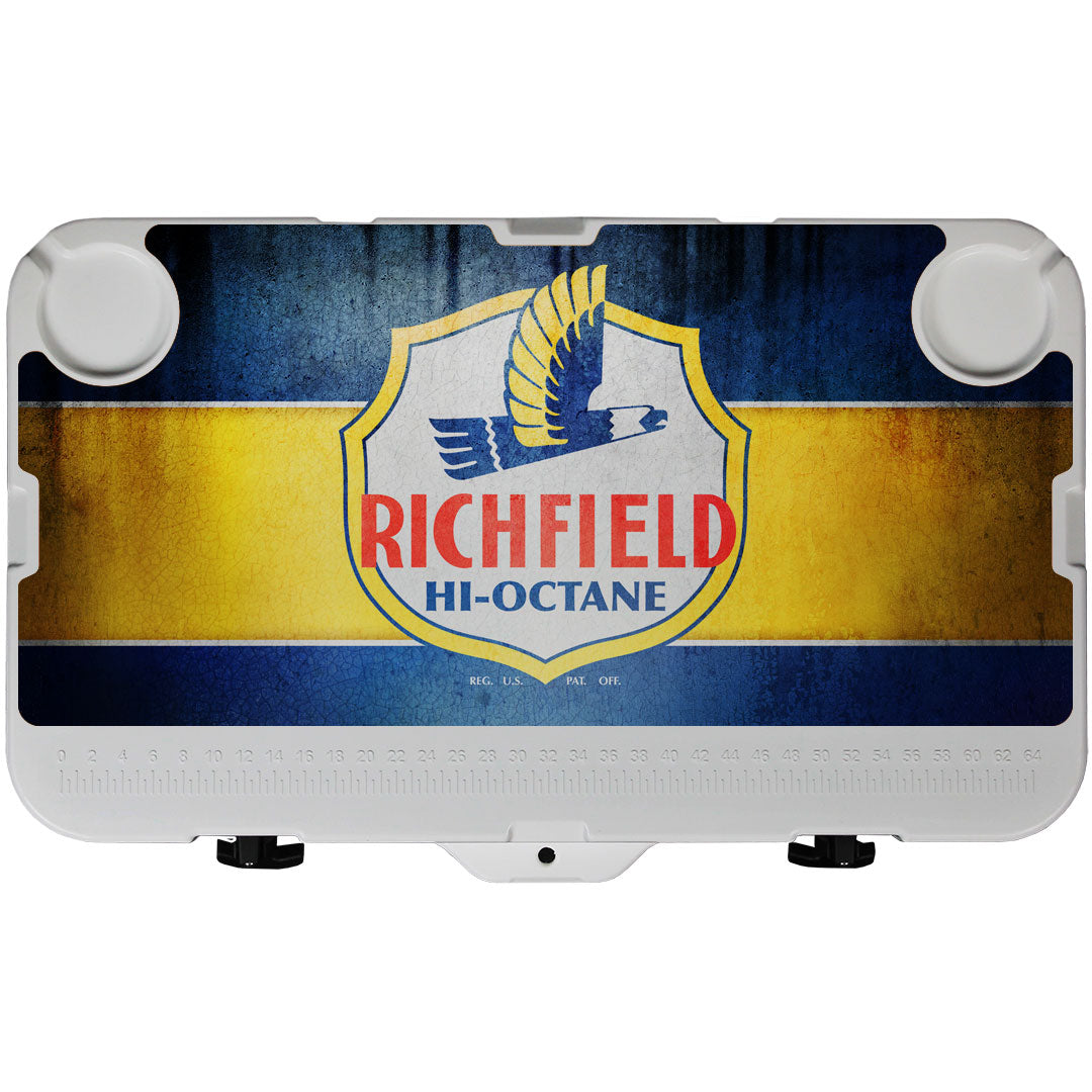 Richfield Rhino Vintage Fuel Brand Roto Molded Foam Injected 50 Litre Ice Box With Longest Ice Retention ES-50QT - Model ES-50FP-RICHFIELD