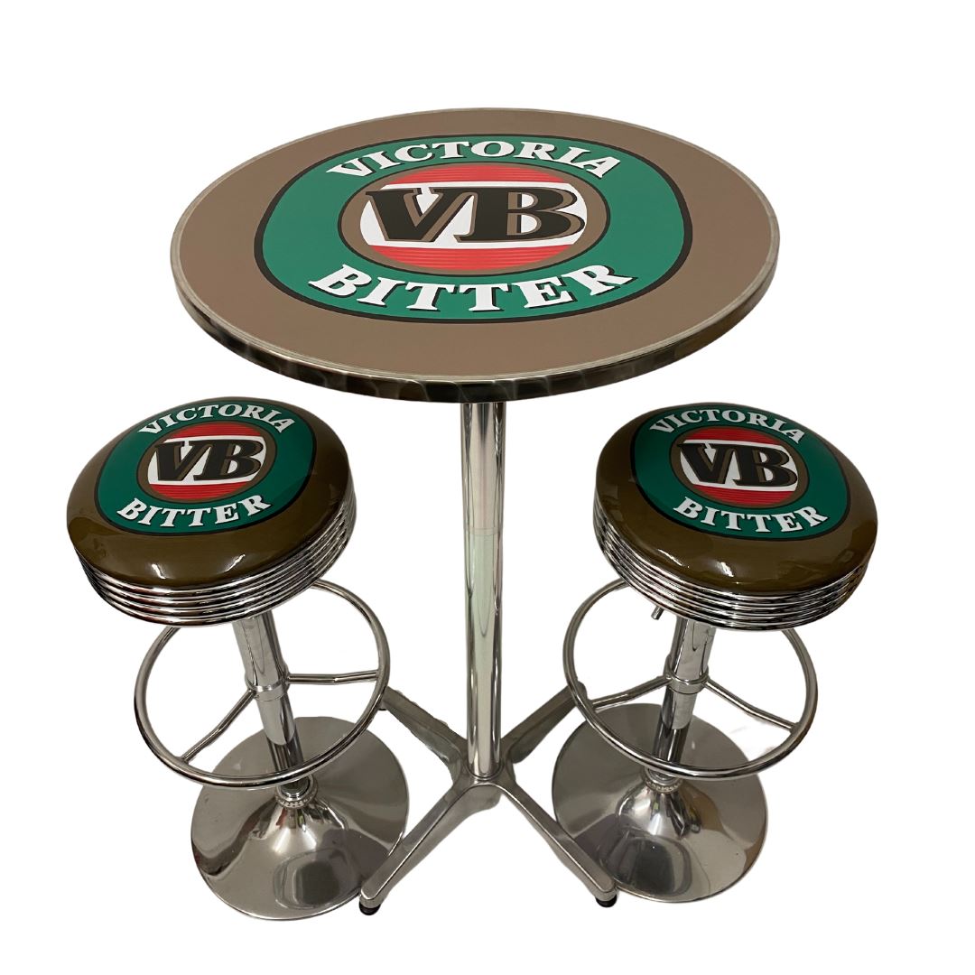 VB Victoria Bitter Bar Table & Bar Stool Set